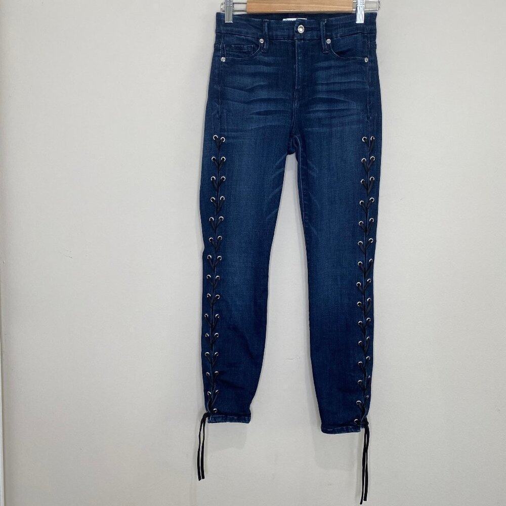 Good American High Rise Jeans - Dark Blue - Picture 3 of 14